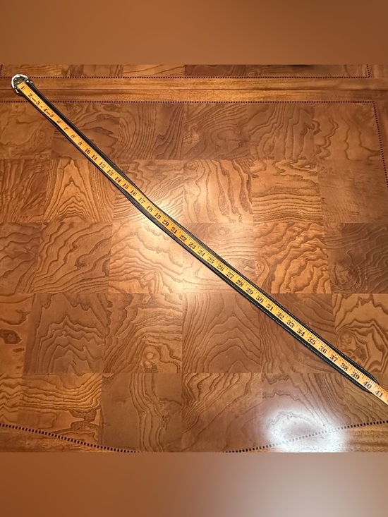 Cole Haan Black Leather Belt, Solid Brass Buckle, Made in Italy, Blokecore - Picture 8 of 9